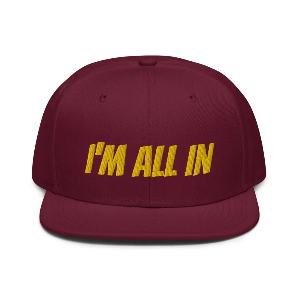 Snapback Hat "1052-0061 I'm All In (Yellow Logo)"