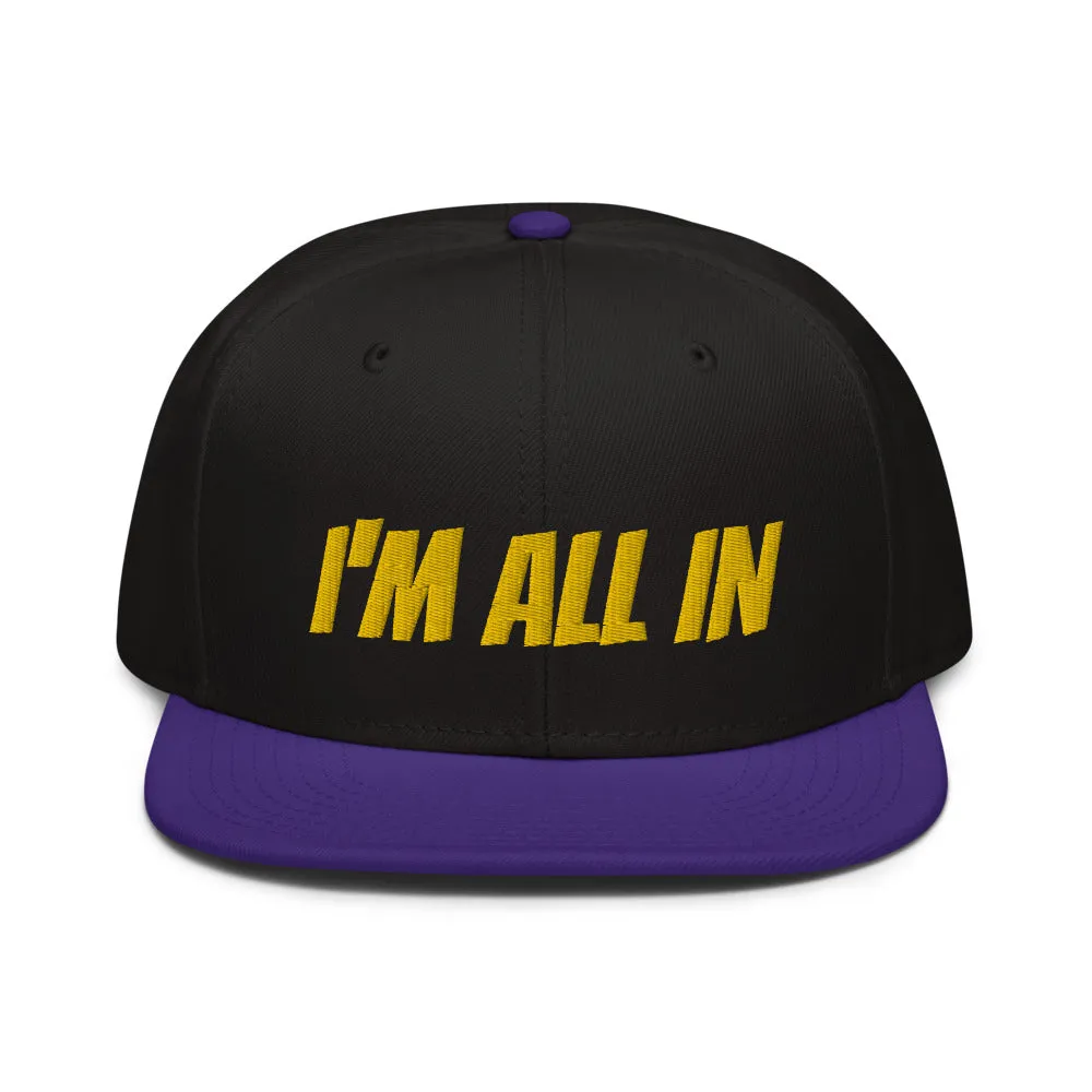 Snapback Hat "1052-0061 I'm All In (Yellow Logo)"