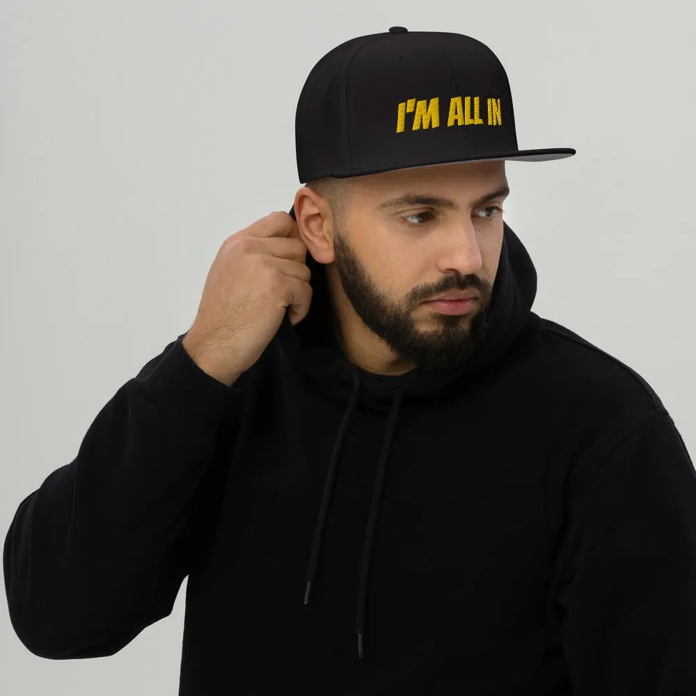 Snapback Hat "1052-0061 I'm All In (Yellow Logo)"