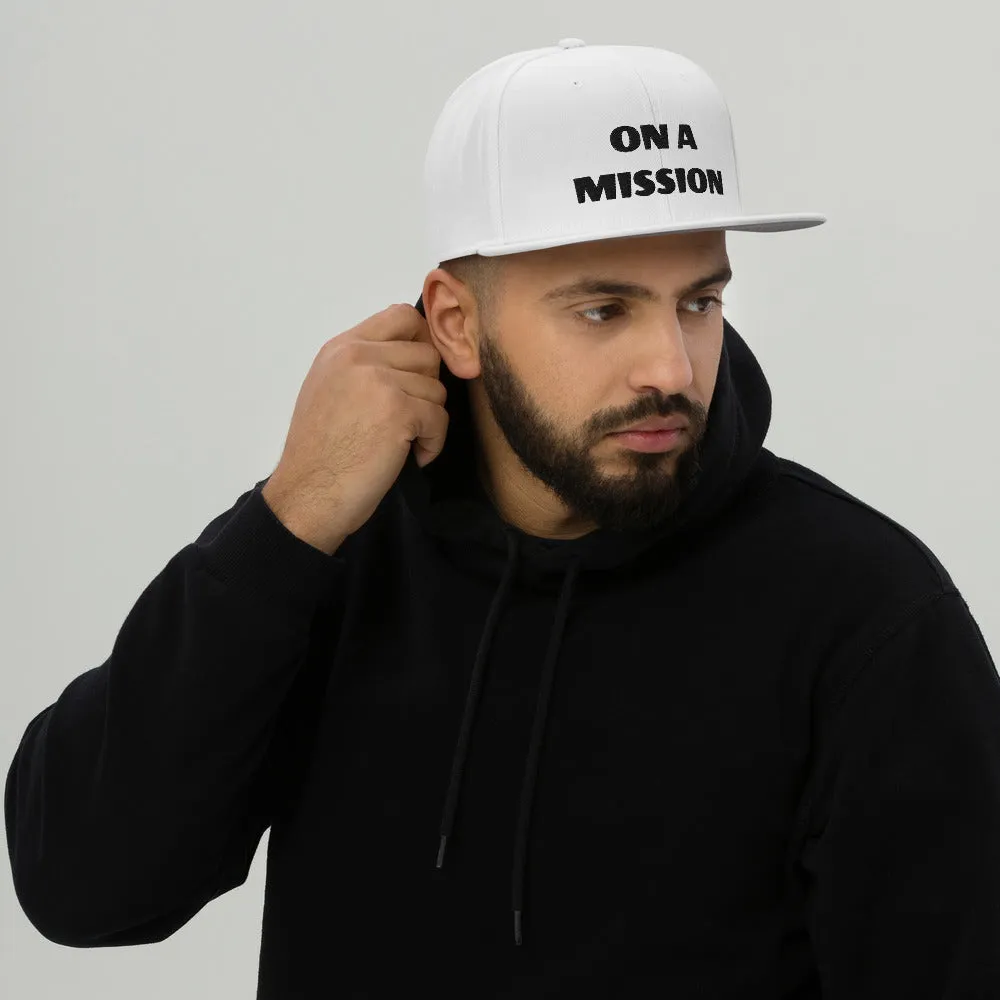 Snapback Hat "1052-0121 On A Mission (Black Logo)"