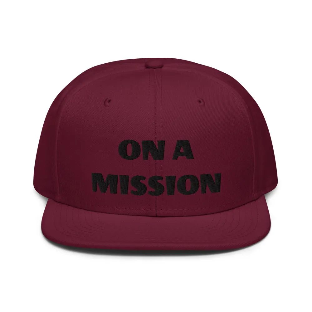 Snapback Hat "1052-0121 On A Mission (Black Logo)"