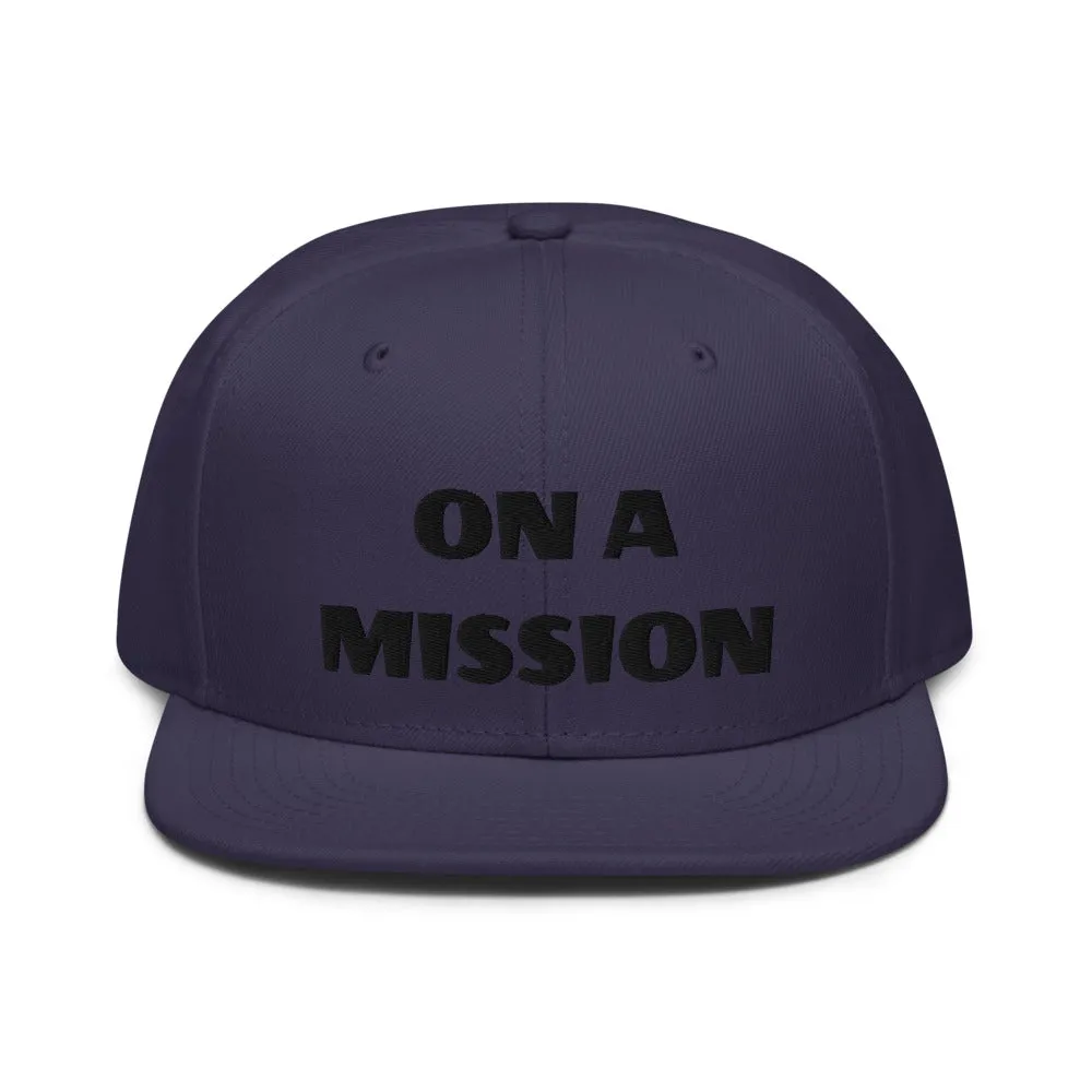 Snapback Hat "1052-0121 On A Mission (Black Logo)"