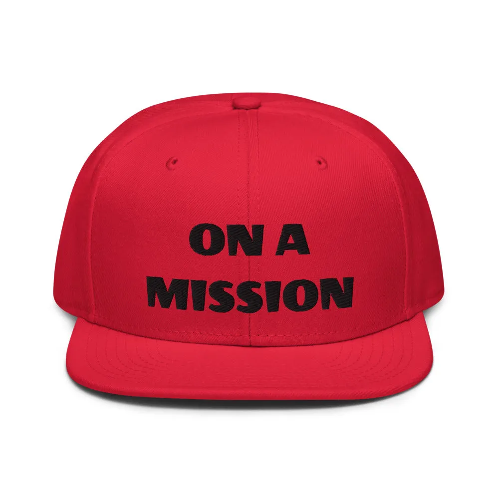 Snapback Hat "1052-0121 On A Mission (Black Logo)"