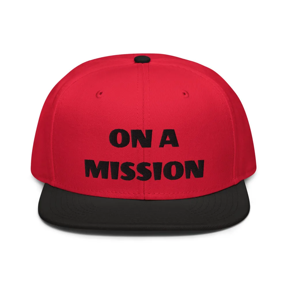 Snapback Hat "1052-0121 On A Mission (Black Logo)"