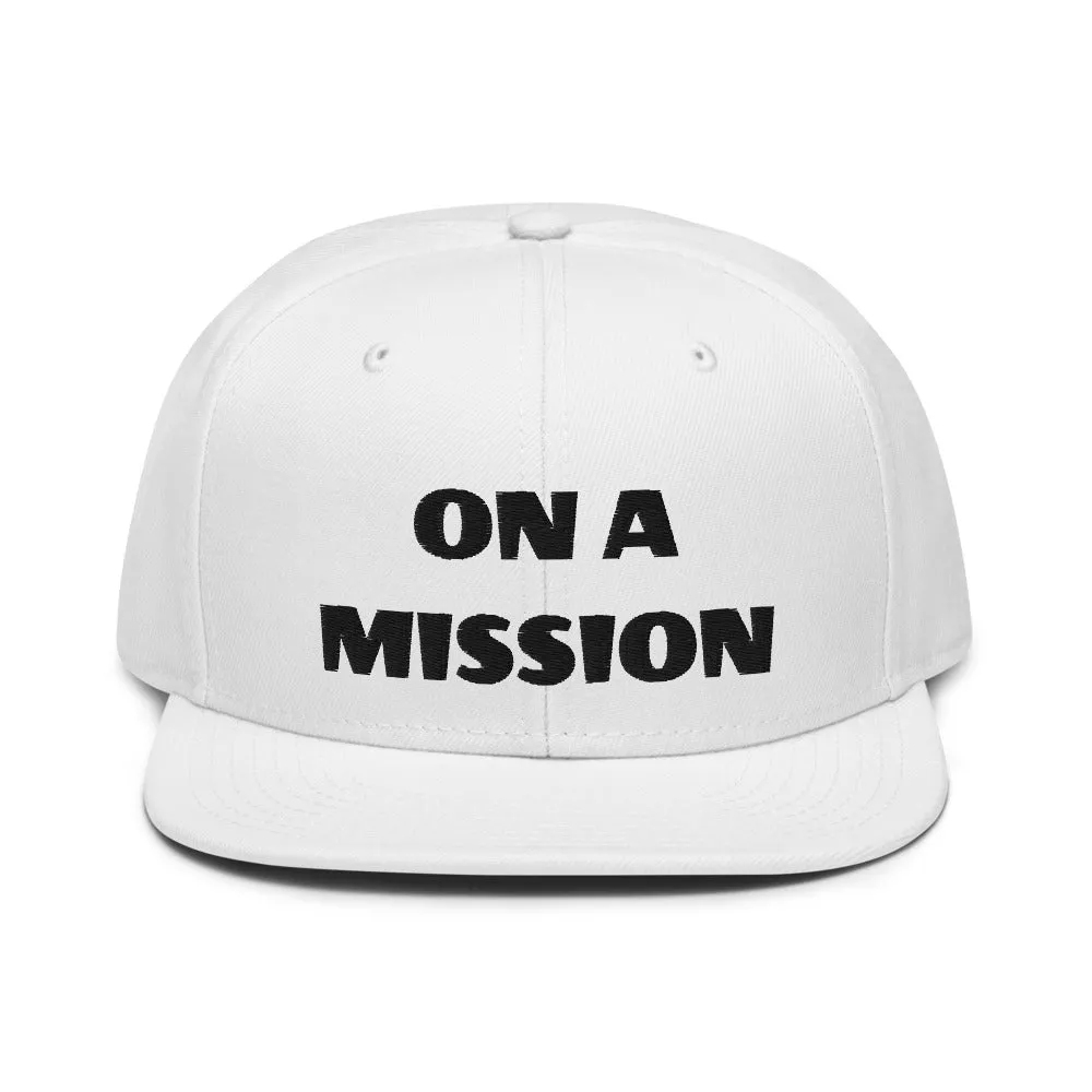 Snapback Hat "1052-0121 On A Mission (Black Logo)"
