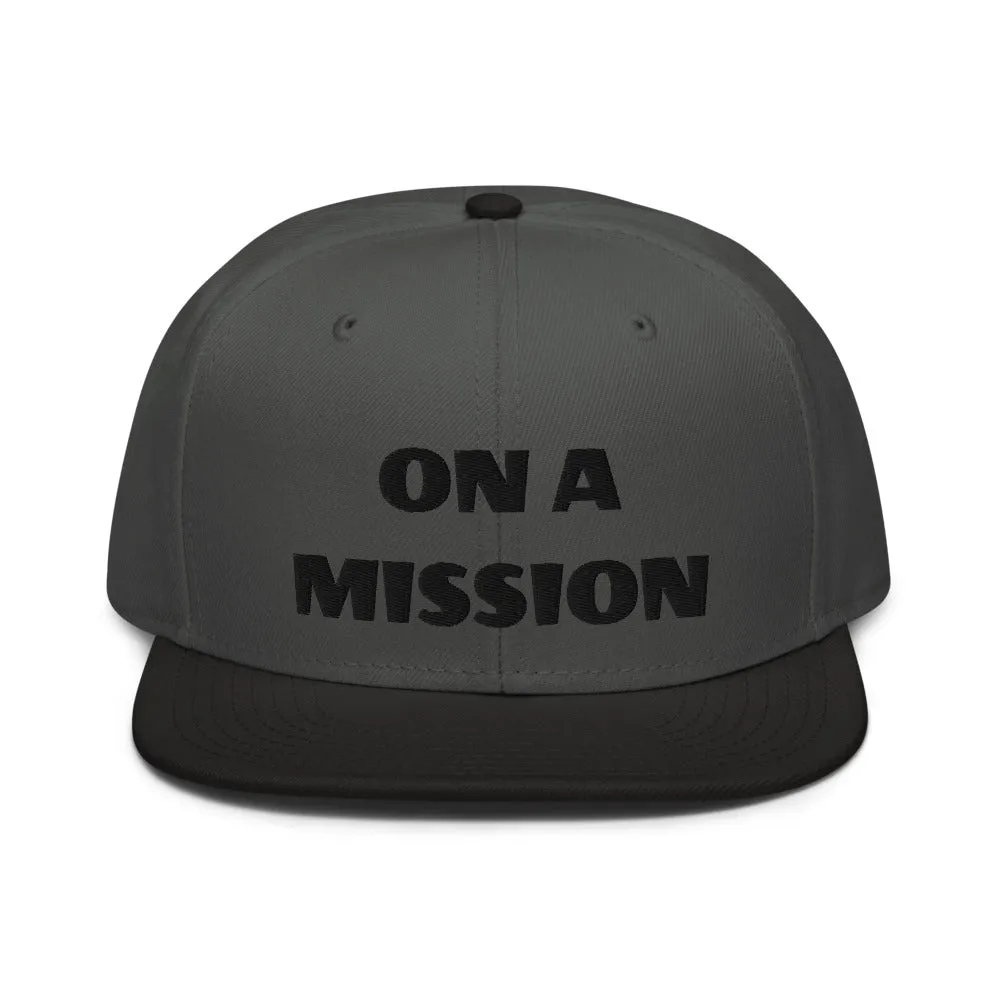Snapback Hat "1052-0121 On A Mission (Black Logo)"