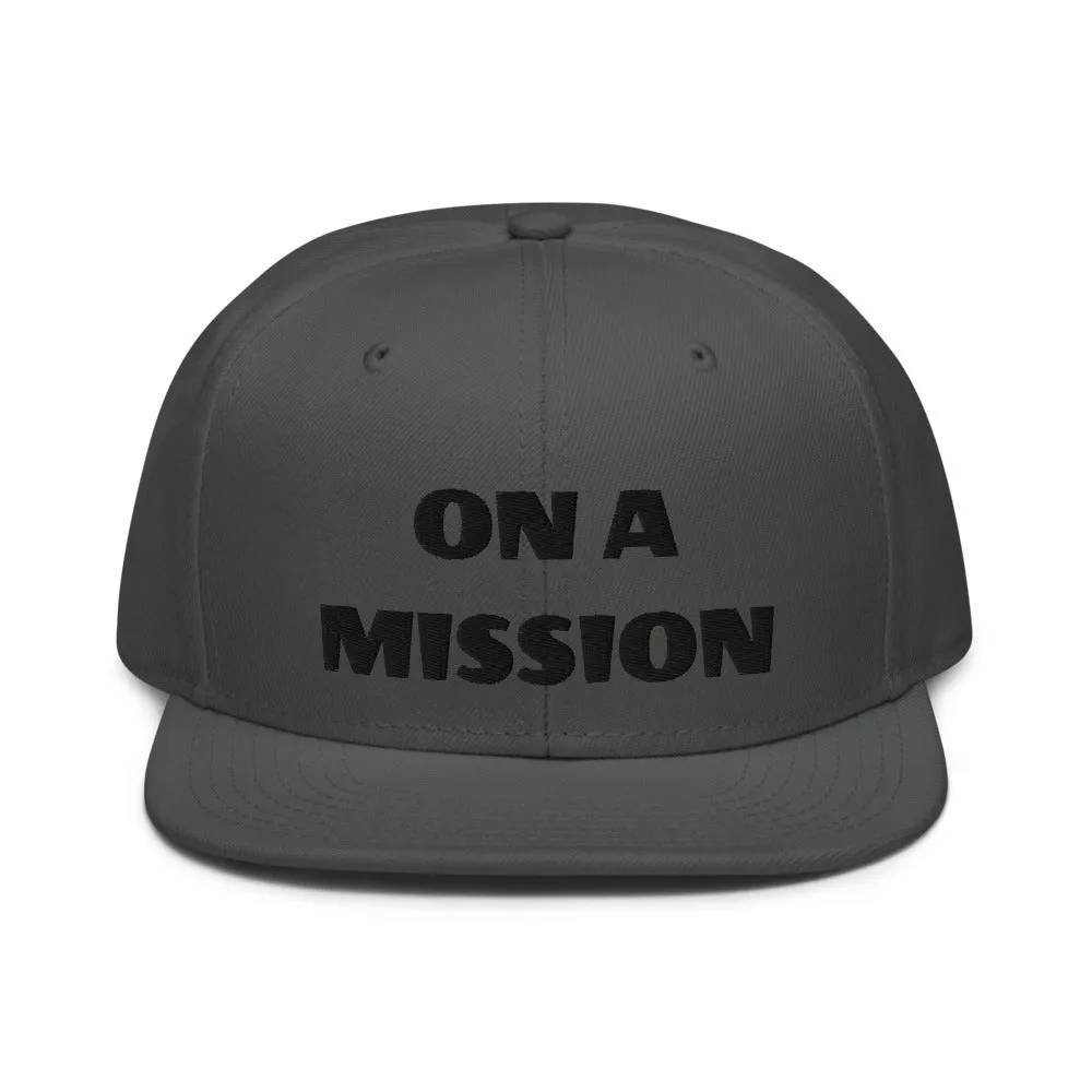Snapback Hat "1052-0121 On A Mission (Black Logo)"