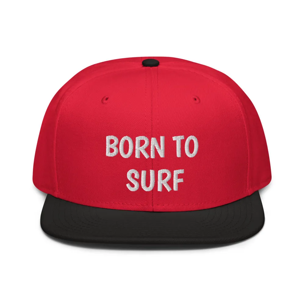 Snapback Hat "2051-0031 Born To Play Surf (White Logo)"