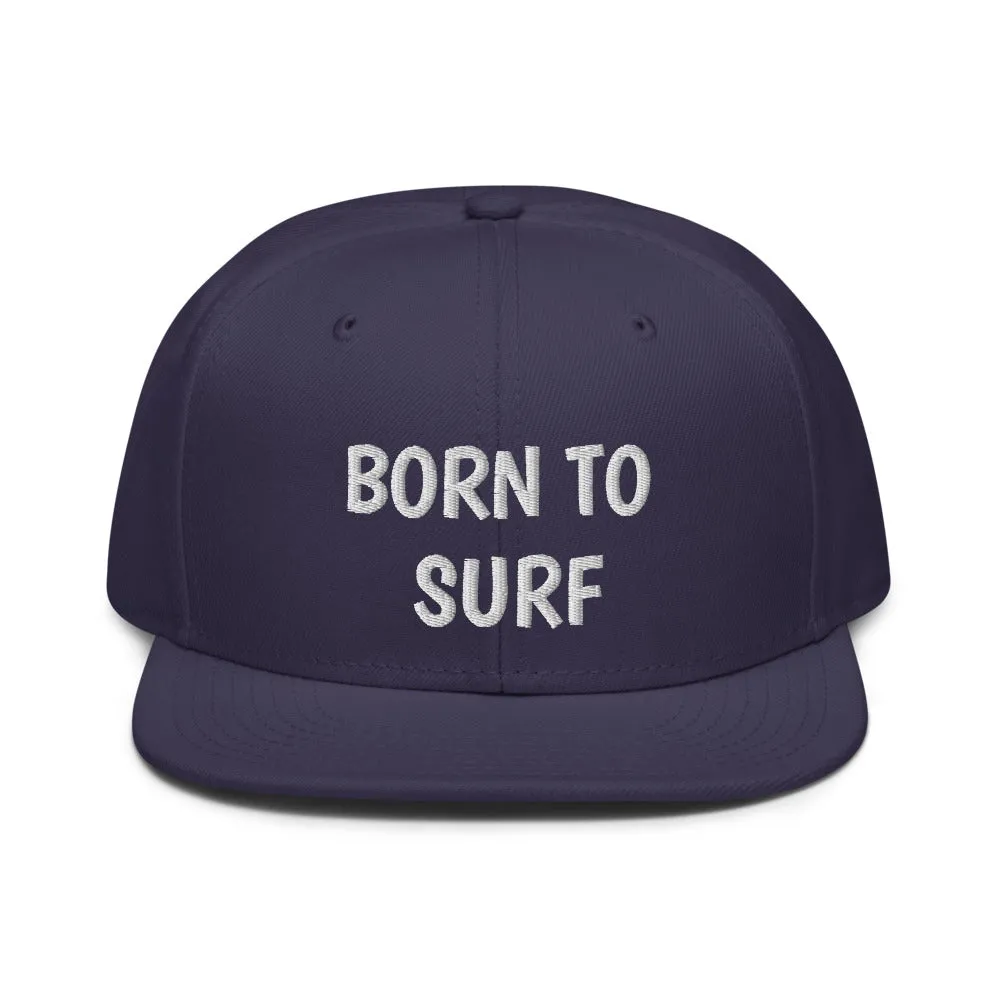 Snapback Hat "2051-0031 Born To Play Surf (White Logo)"