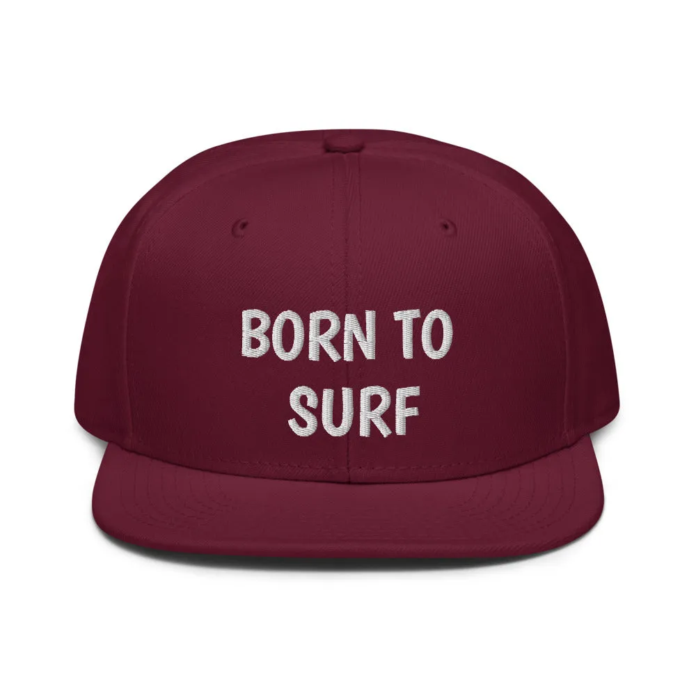 Snapback Hat "2051-0031 Born To Play Surf (White Logo)"