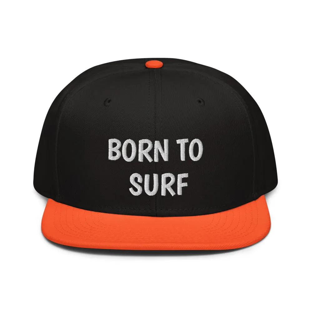 Snapback Hat "2051-0031 Born To Play Surf (White Logo)"