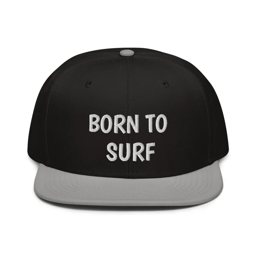 Snapback Hat "2051-0031 Born To Play Surf (White Logo)"