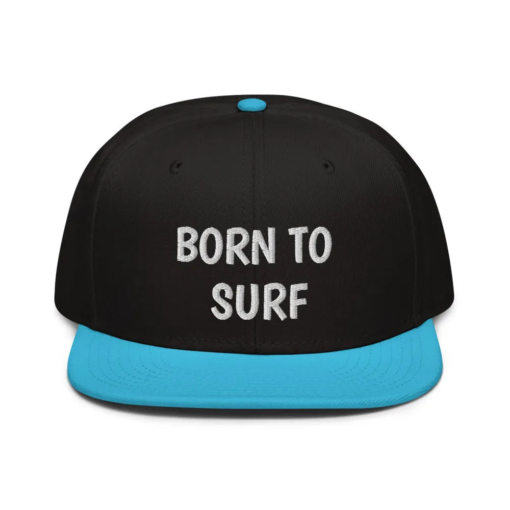 Snapback Hat "2051-0031 Born To Play Surf (White Logo)"