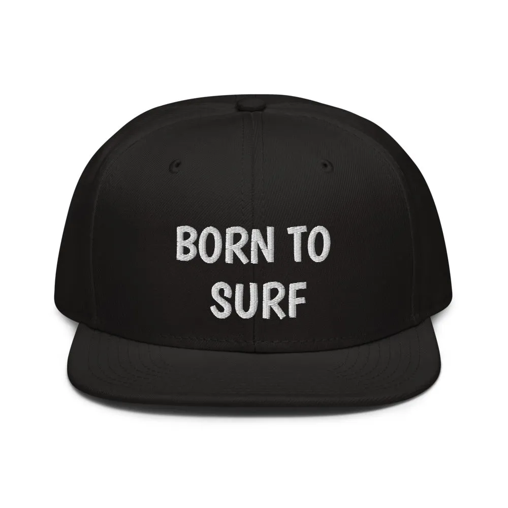Snapback Hat "2051-0031 Born To Play Surf (White Logo)"