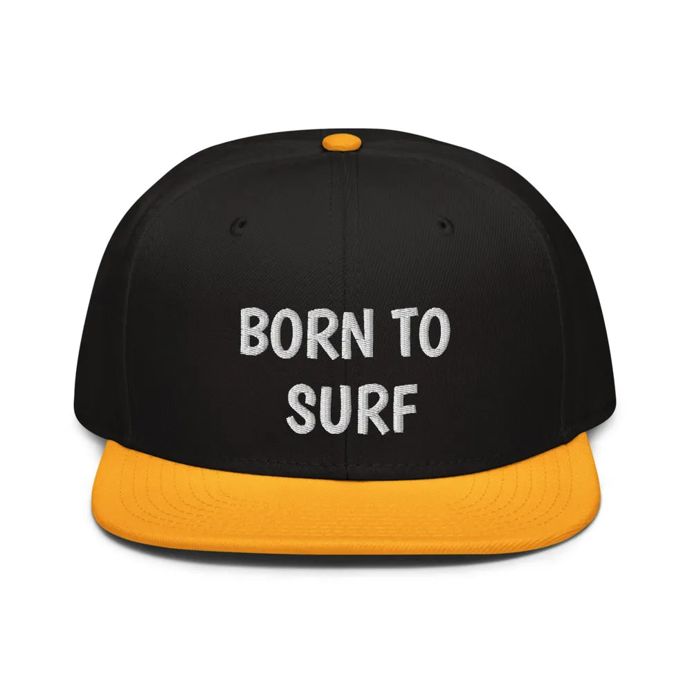Snapback Hat "2051-0031 Born To Play Surf (White Logo)"