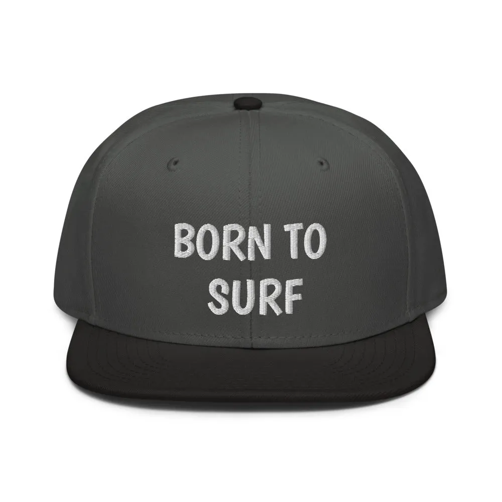 Snapback Hat "2051-0031 Born To Play Surf (White Logo)"