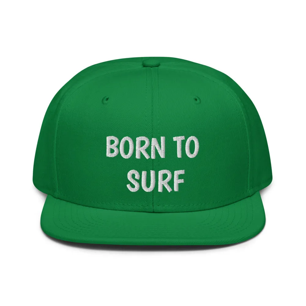 Snapback Hat "2051-0031 Born To Play Surf (White Logo)"
