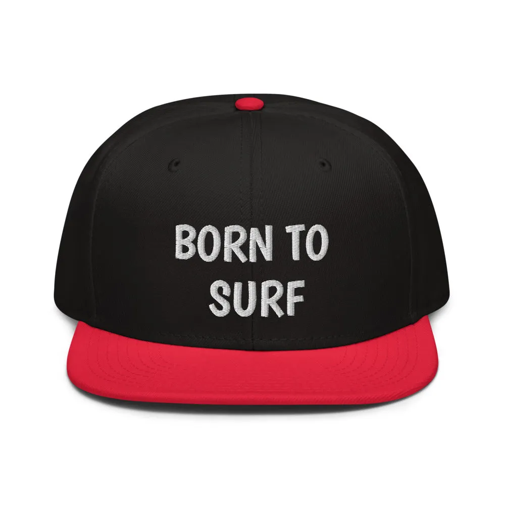 Snapback Hat "2051-0031 Born To Play Surf (White Logo)"
