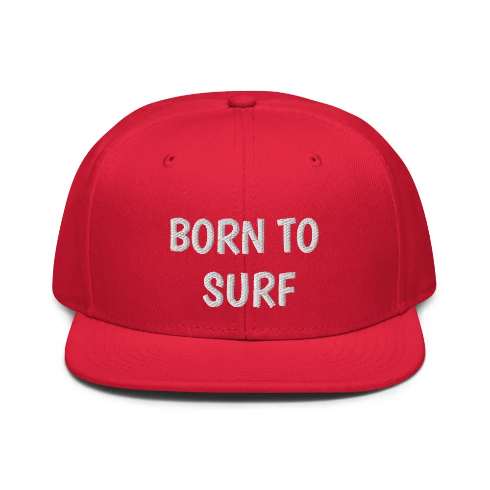 Snapback Hat "2051-0031 Born To Play Surf (White Logo)"