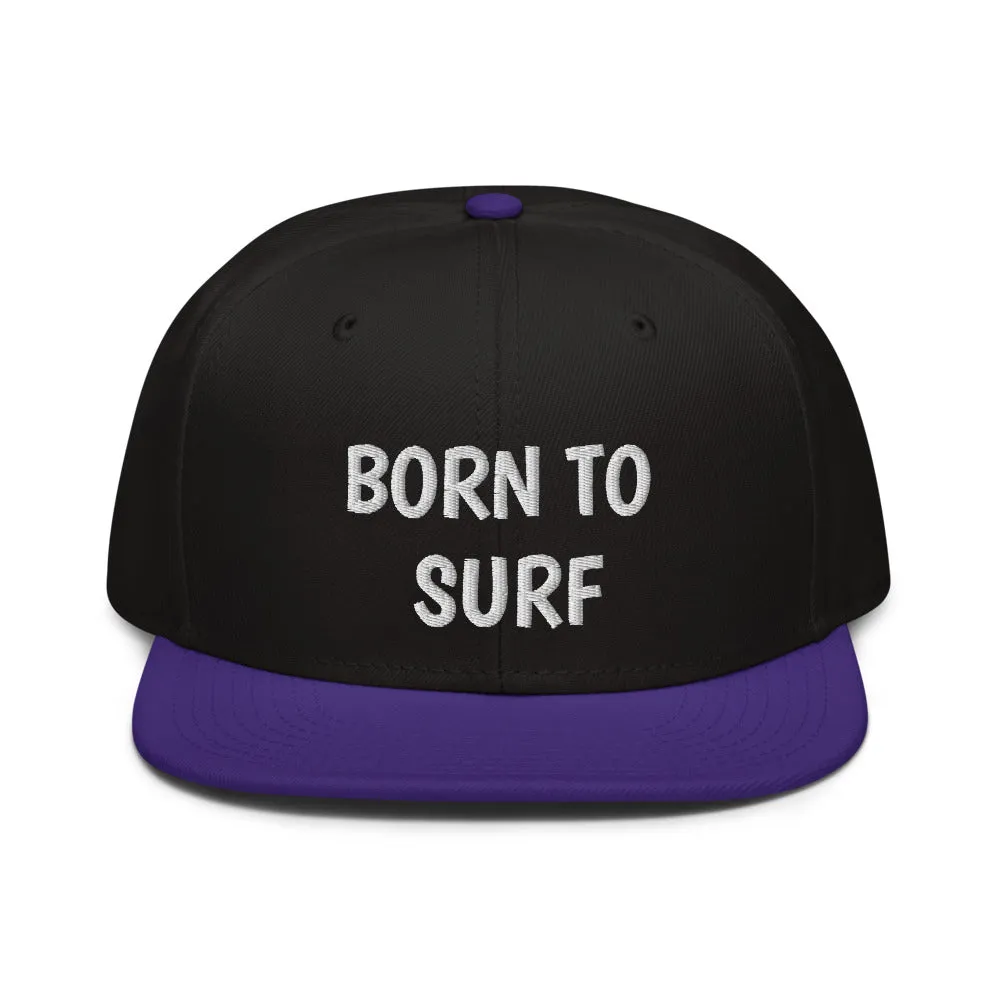 Snapback Hat "2051-0031 Born To Play Surf (White Logo)"