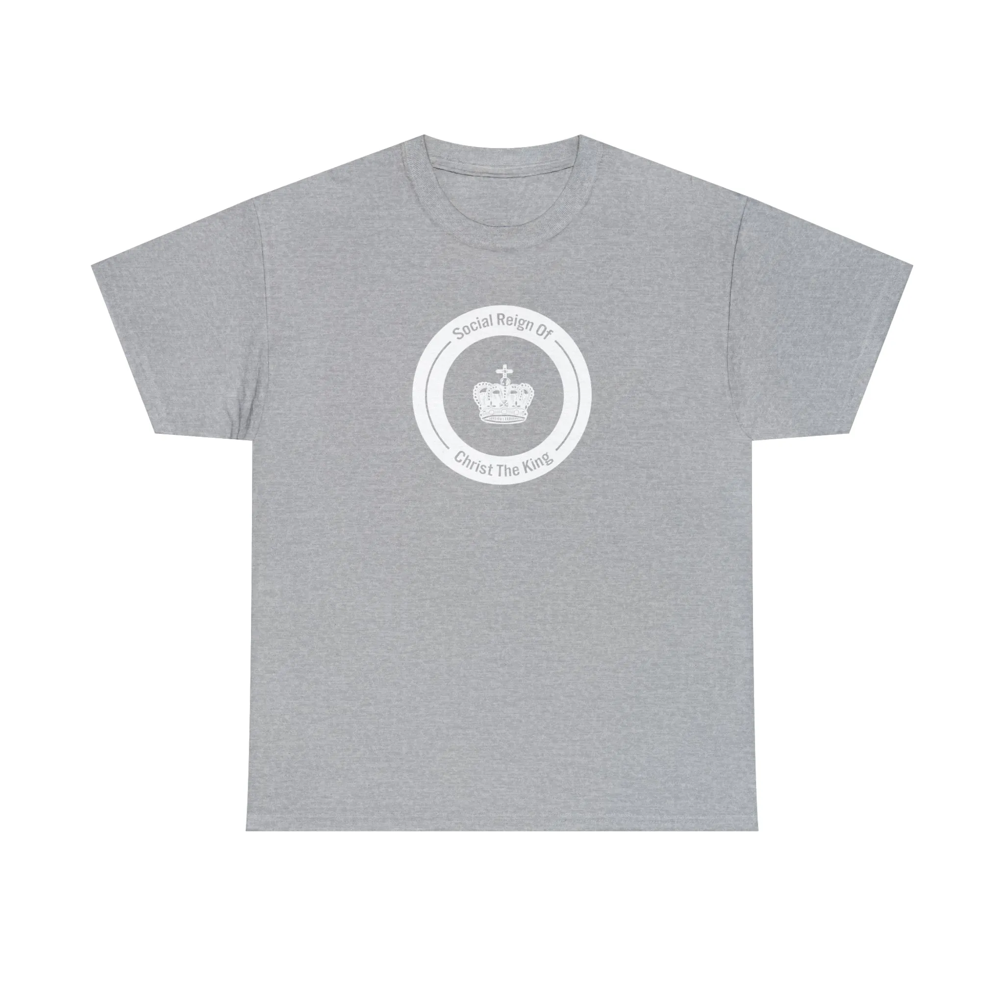 Social Reign of Christ the King woman's White Circle t-shirt