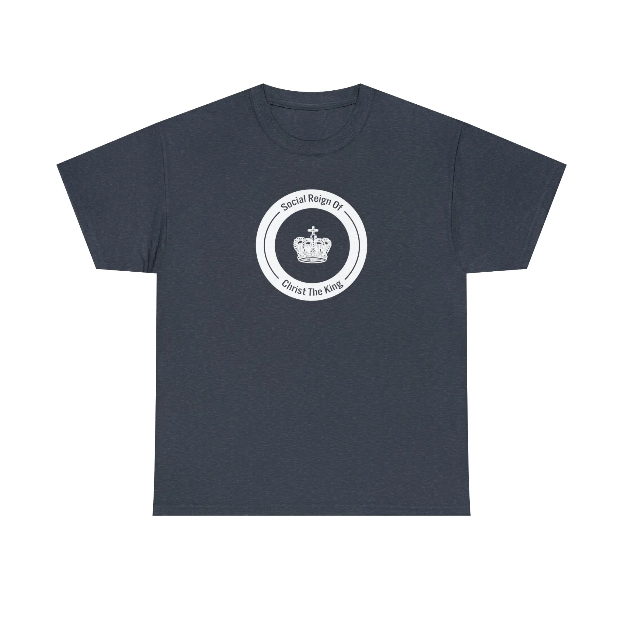 Social Reign of Christ the King woman's White Circle t-shirt