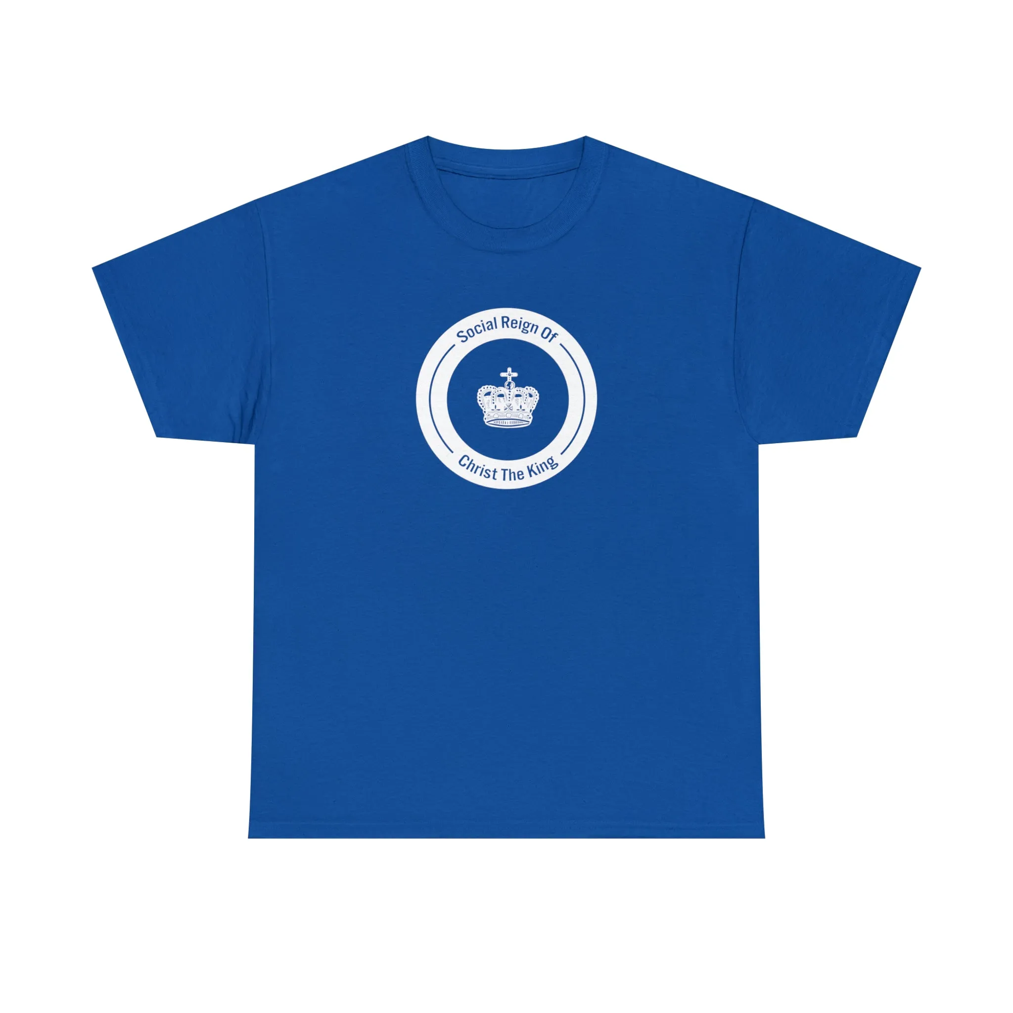 Social Reign of Christ the King woman's White Circle t-shirt
