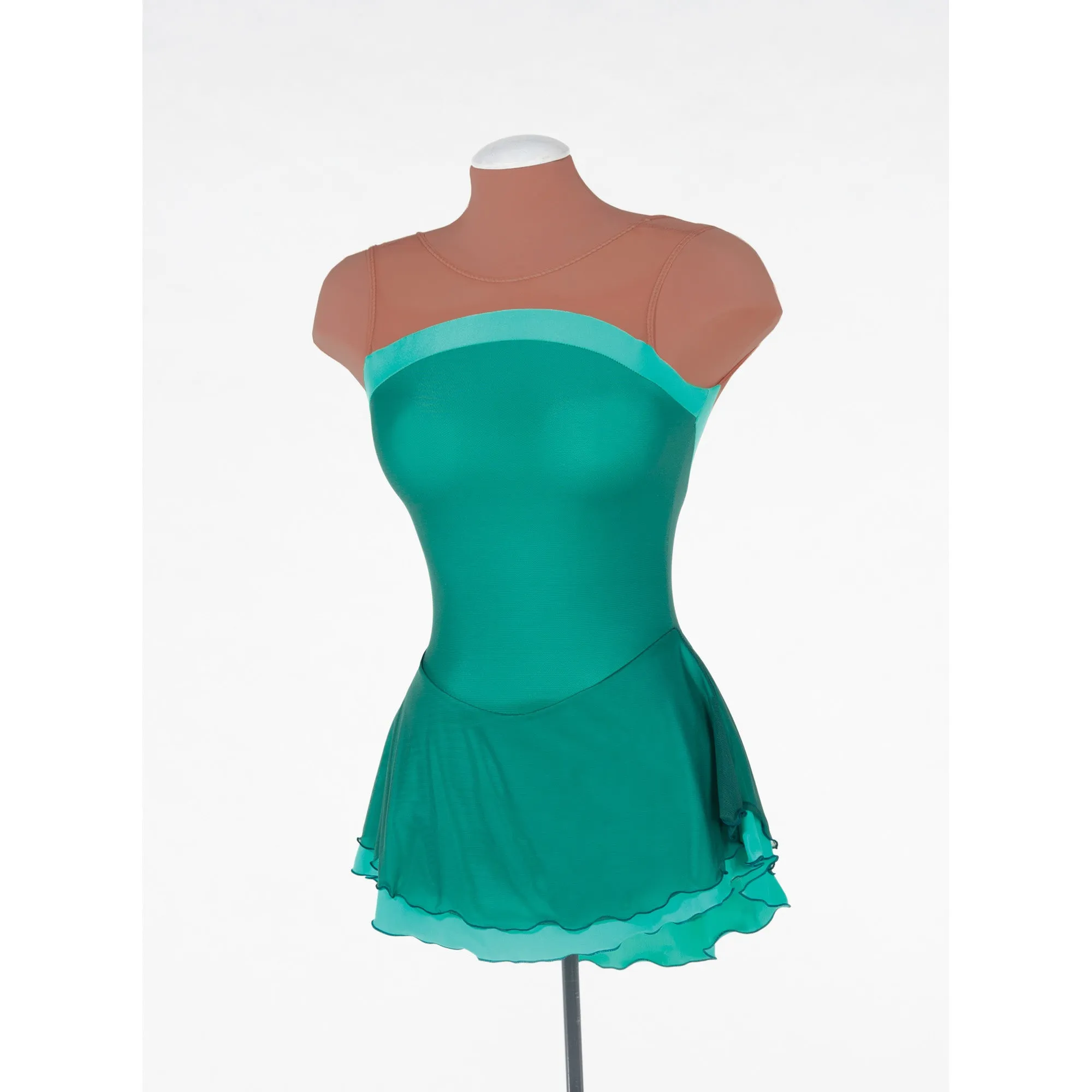 Solitaire Skatewear F23021P Mesh Overlay Dress, No Crystals