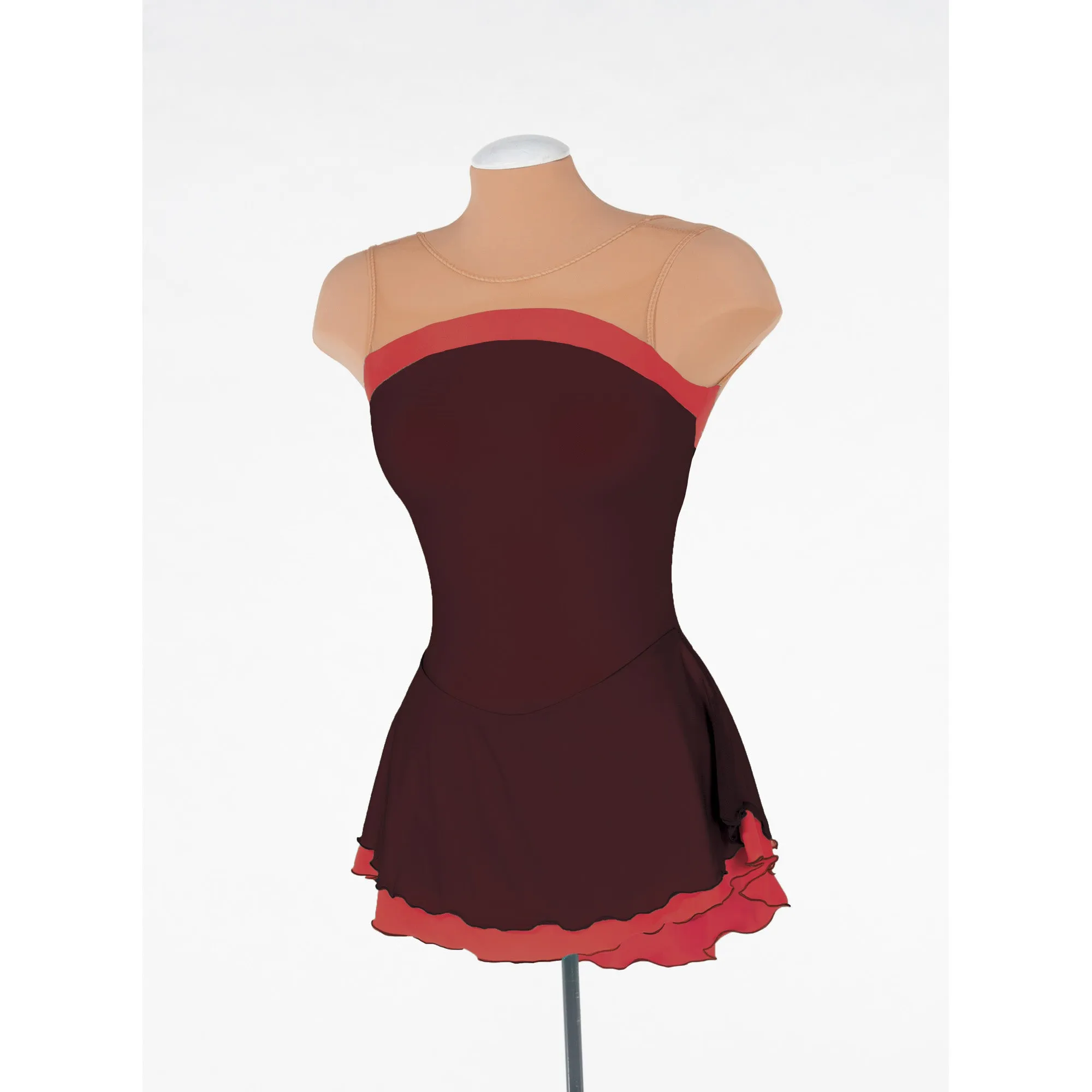 Solitaire Skatewear F23021P Mesh Overlay Dress, No Crystals