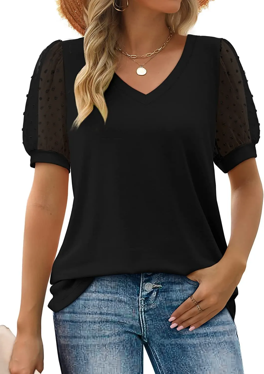 Sophora | Elegant V-Neck Top