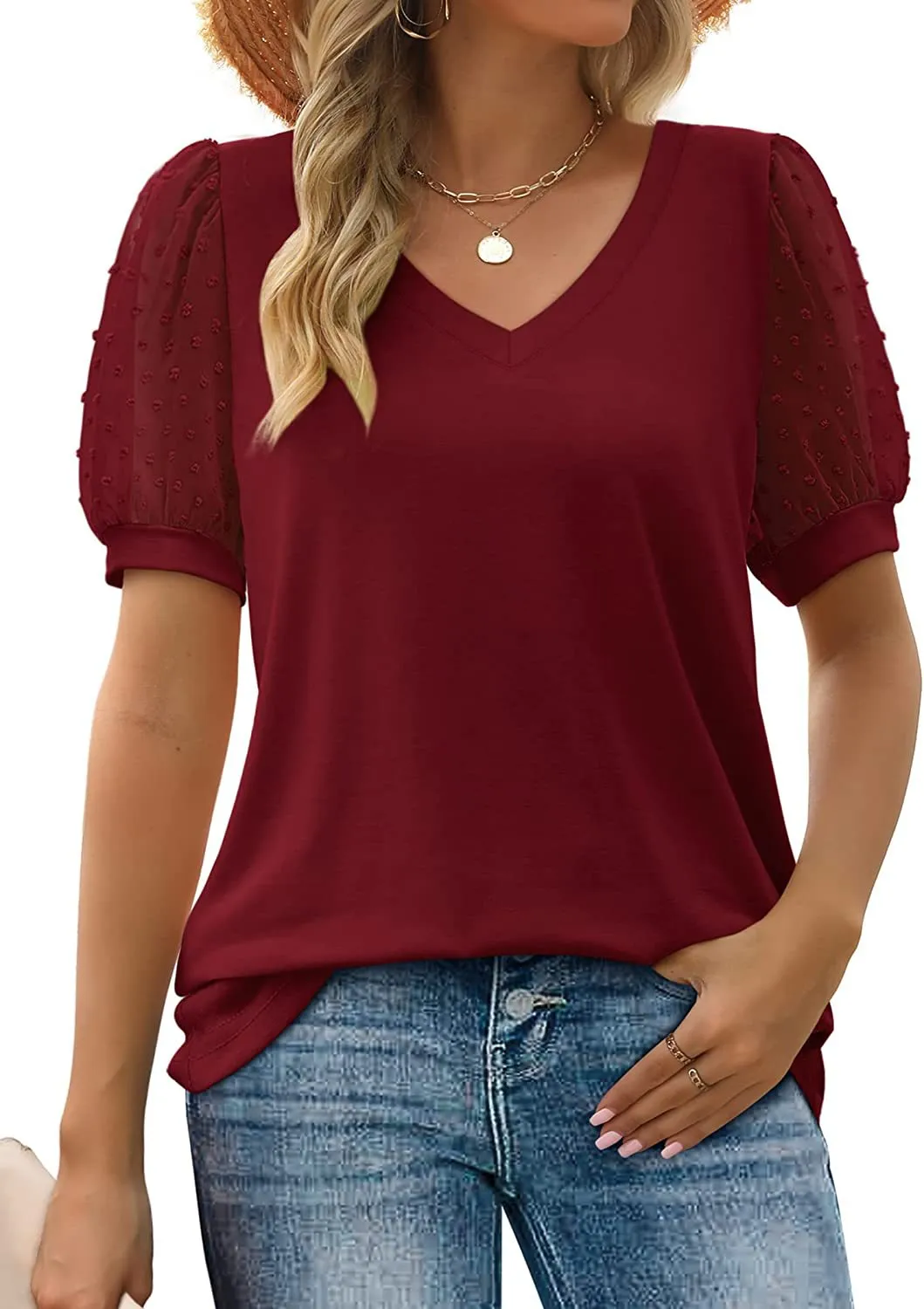 Sophora | Elegant V-Neck Top