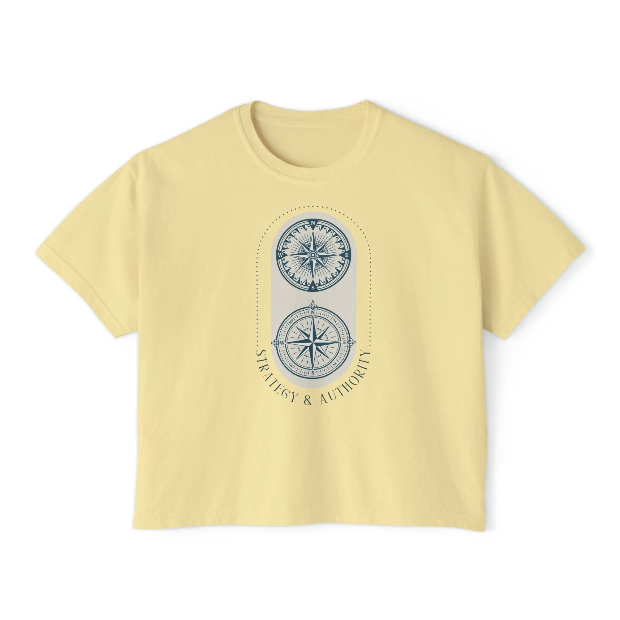 Strategy and Authority with Compass Women's Boxy Tee