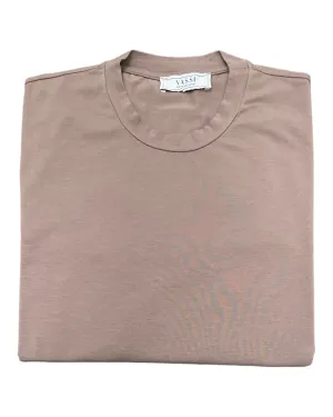 Stretch-Cotton Long Sleeve Crew-Neck T-Shirt - Camel