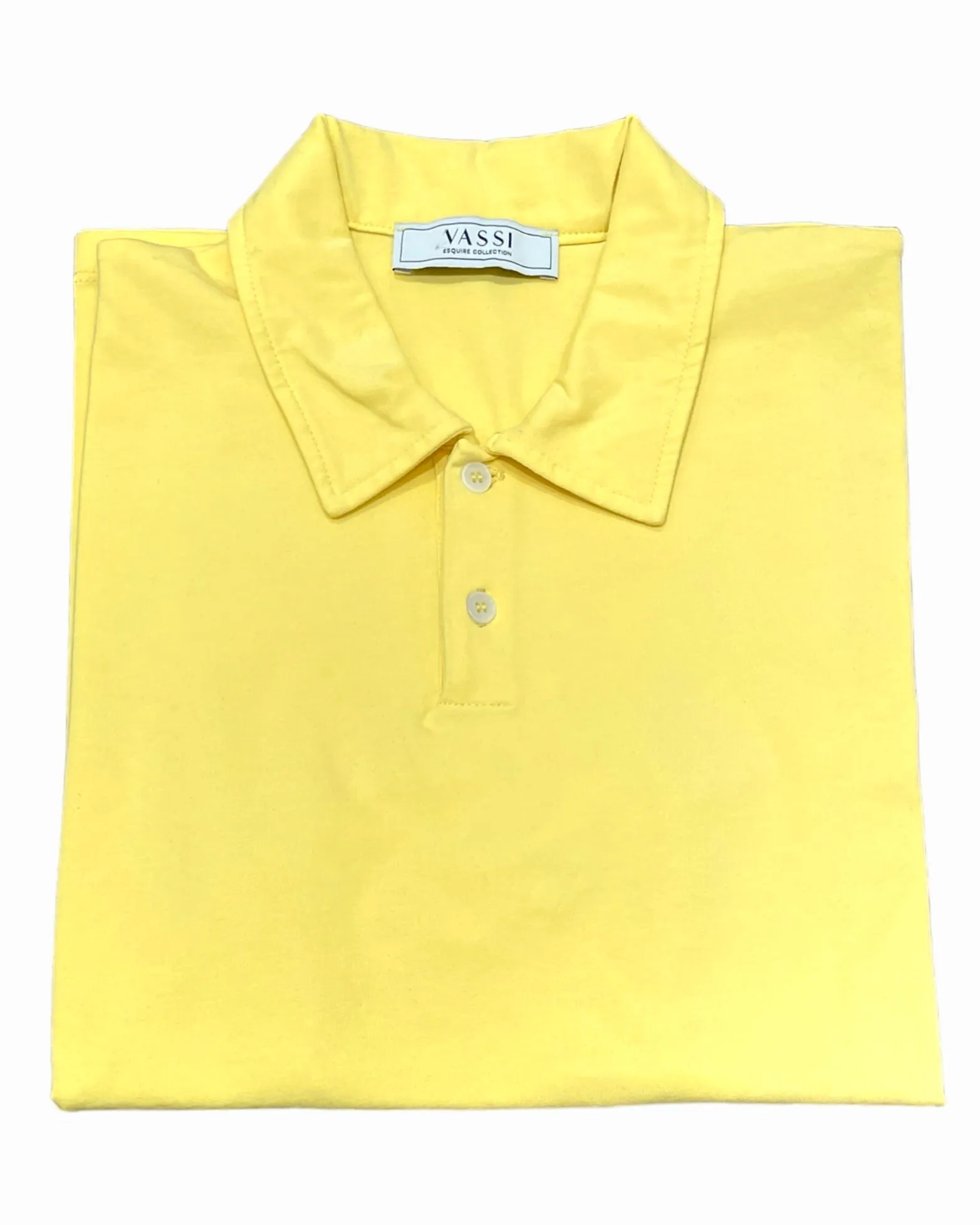Stretch Cotton Polo T-Shirt - Yellow