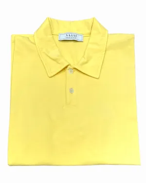 Stretch Cotton Polo T-Shirt - Yellow