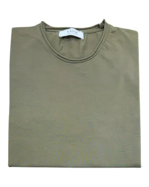 Stretch-Cotton Rolled Crew-Neck T-Shirt - Cactus