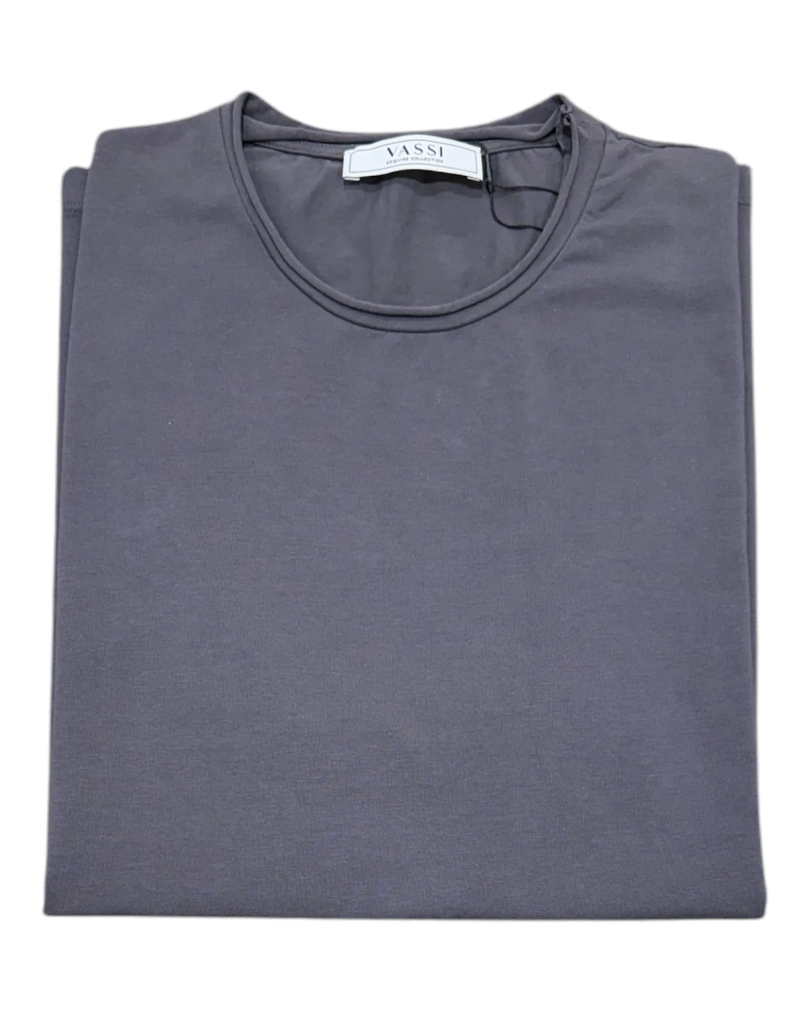 Stretch-Cotton Rolled Crew-Neck T-Shirt - Grey
