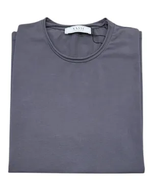 Stretch-Cotton Rolled Crew-Neck T-Shirt - Grey