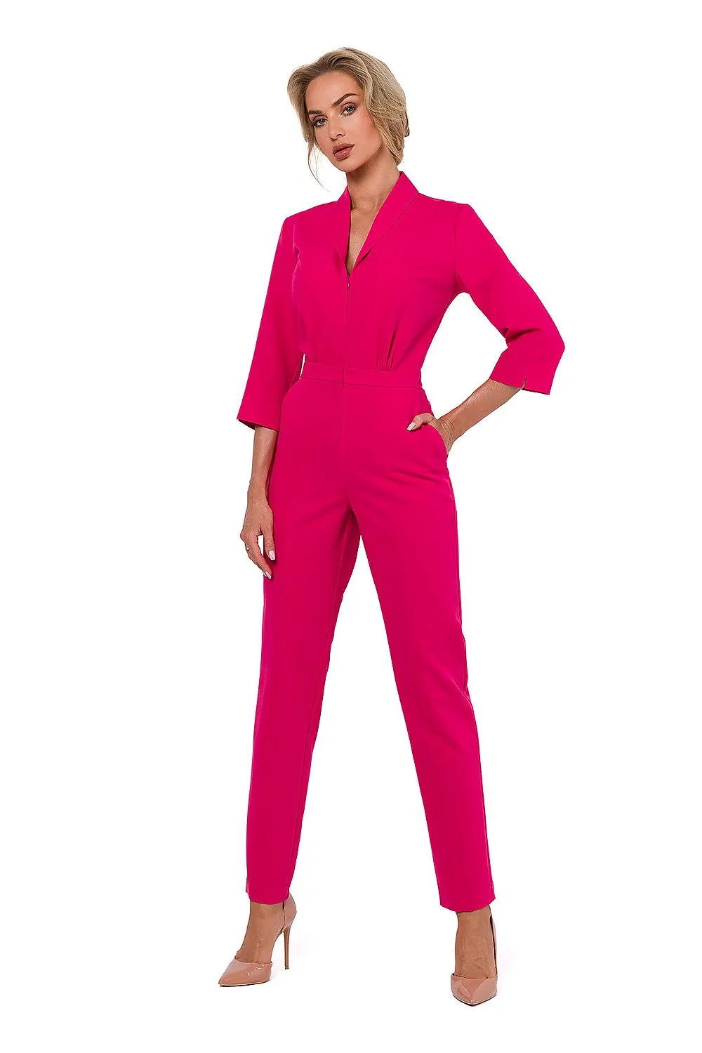 Structured Lined Collar Jumpsuit