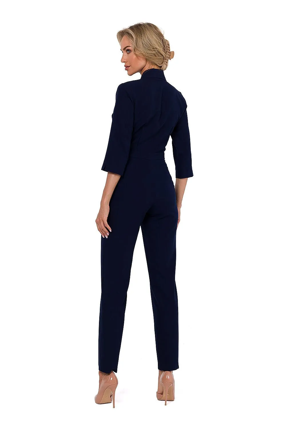Structured Lined Collar Jumpsuit