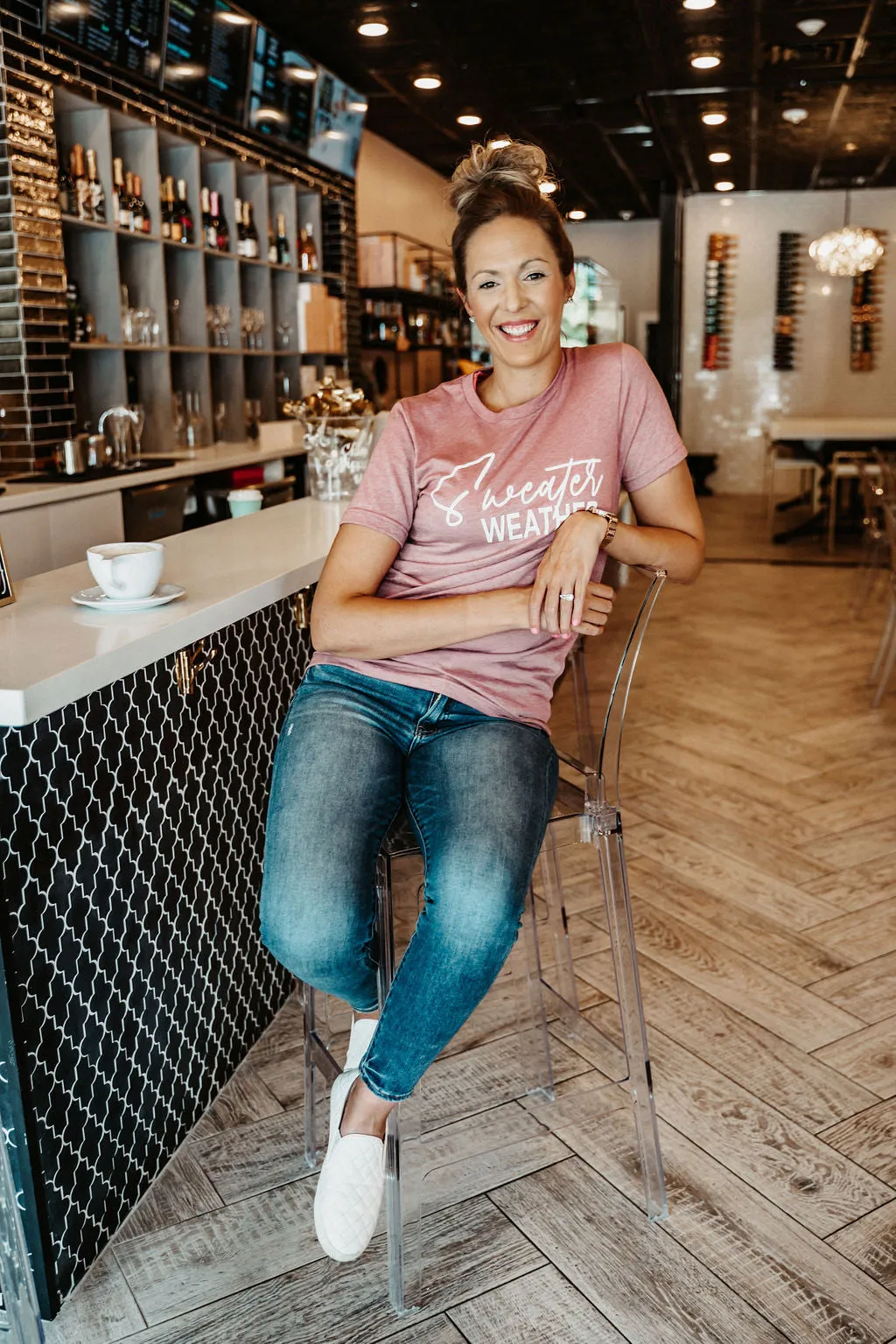 Sweater Weather Tee - Mauve
