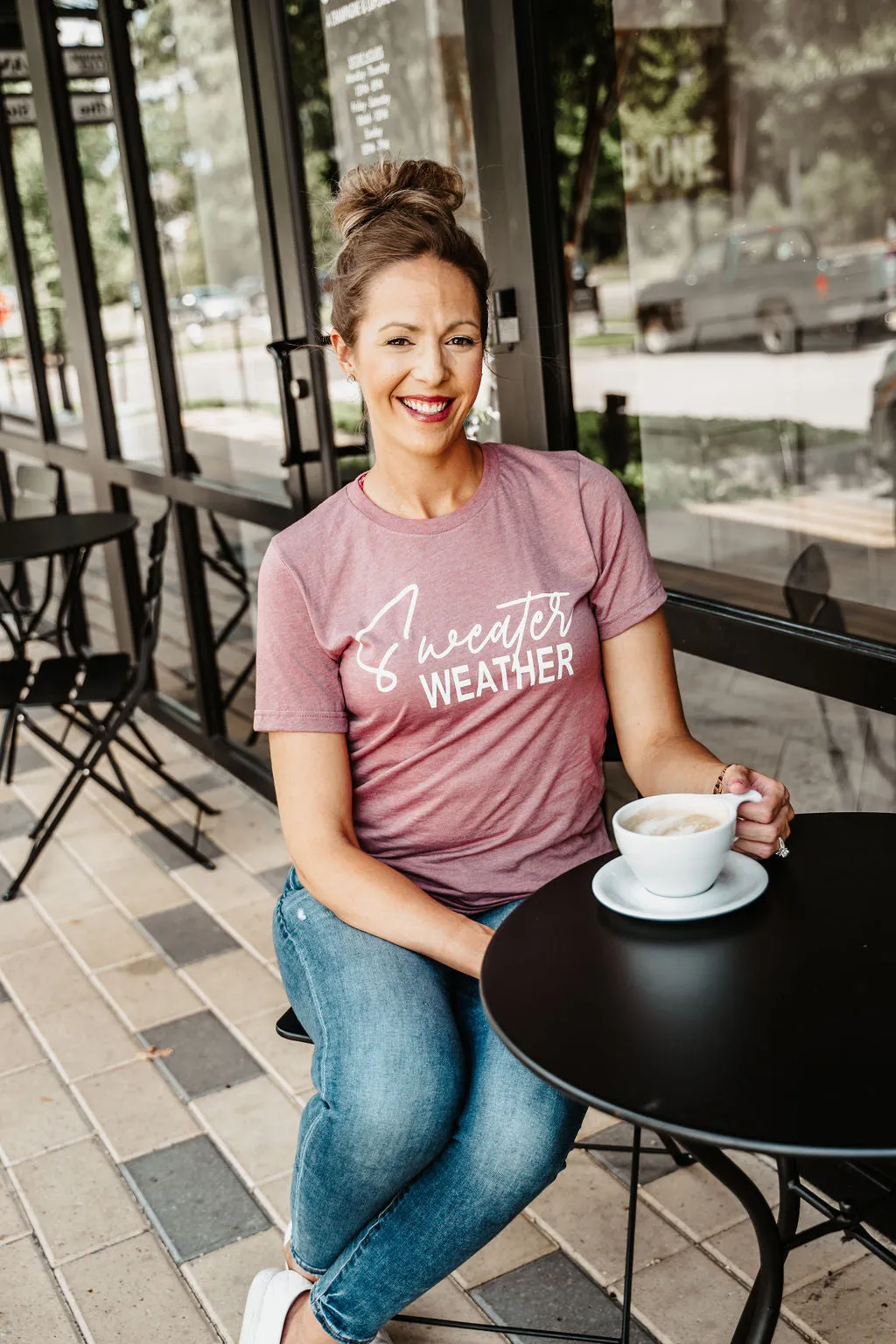 Sweater Weather Tee - Mauve