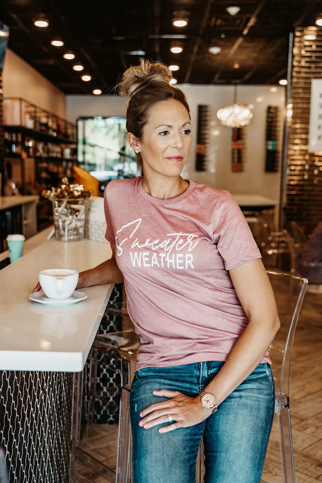 Sweater Weather Tee - Mauve