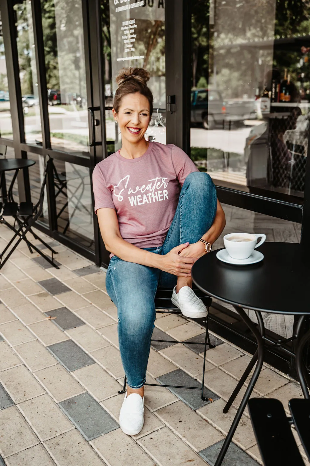 Sweater Weather Tee - Mauve