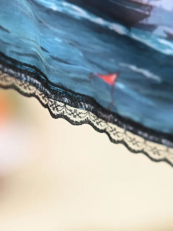 Sweet Lolita Overskirt Light Sky Blue Lace Daily Casual Tea Party Lolita Skirts