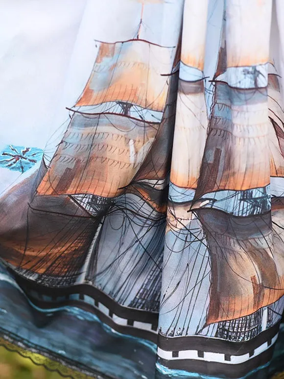 Sweet Lolita Overskirt Light Sky Blue Lace Daily Casual Tea Party Lolita Skirts