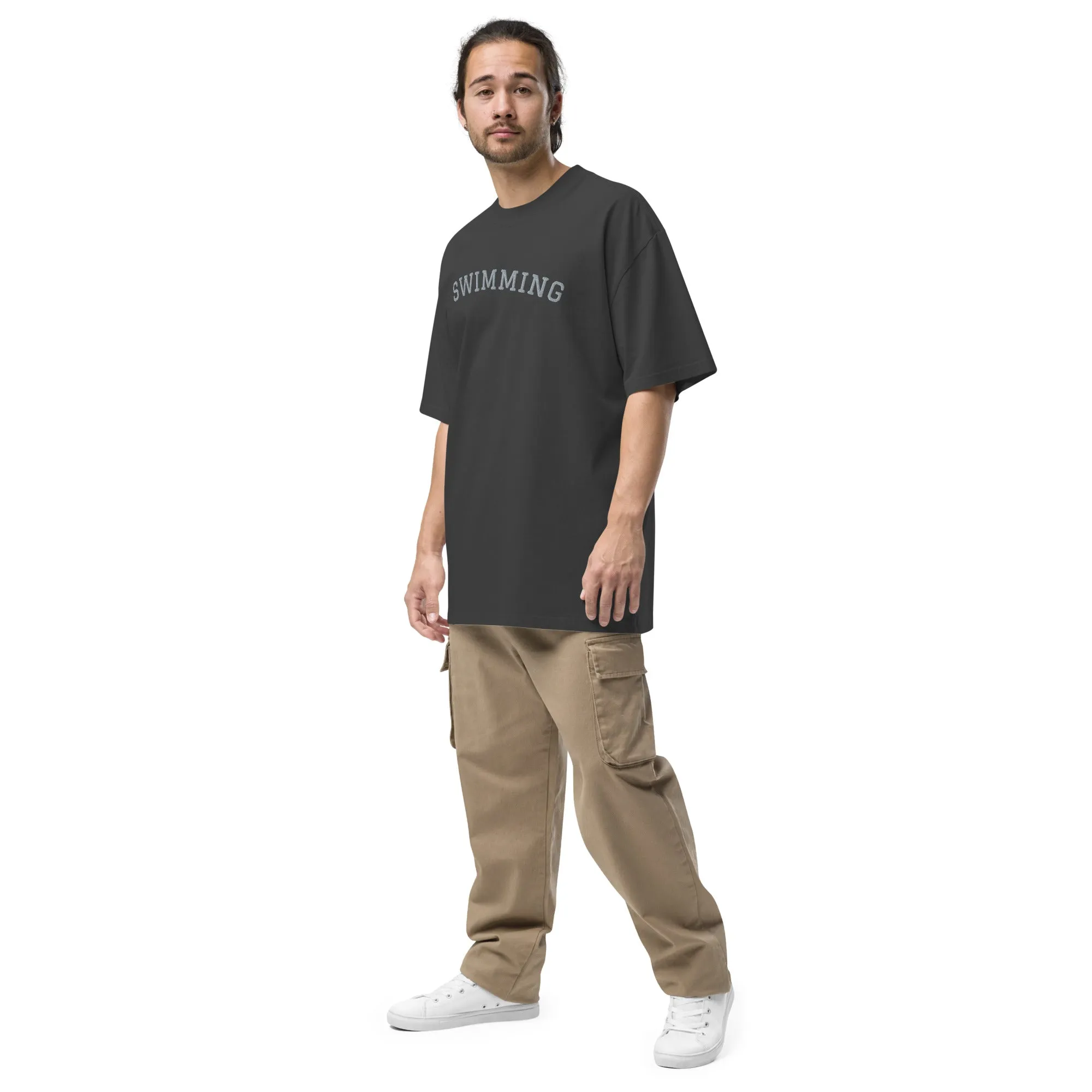 Swimming Oversized Embroidered T-shirt