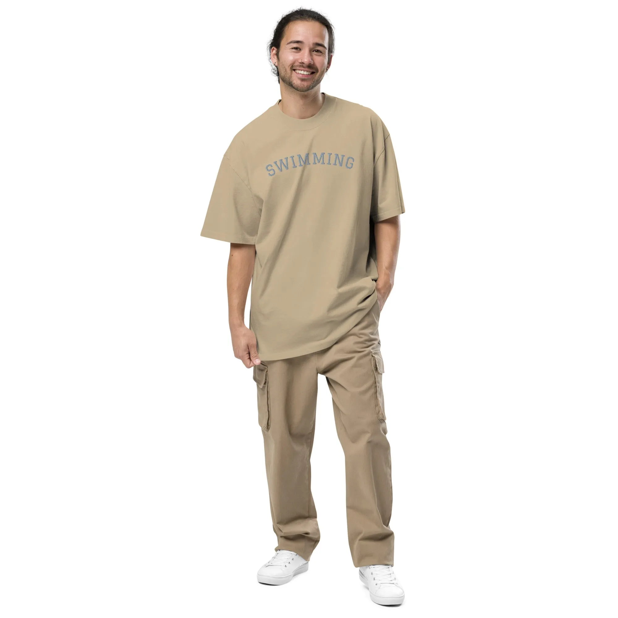Swimming Oversized Embroidered T-shirt