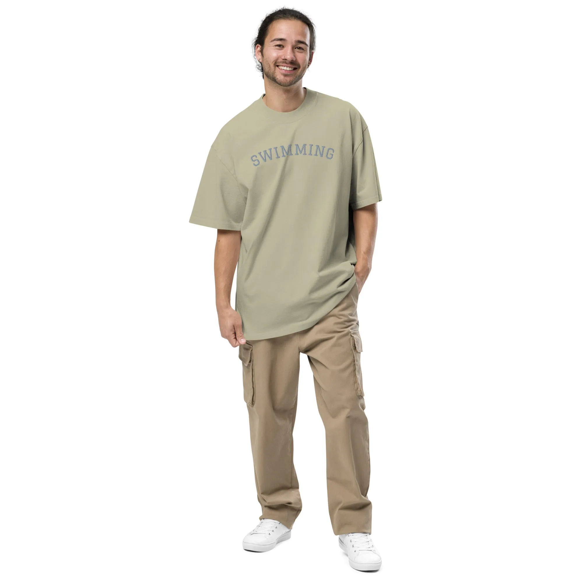 Swimming Oversized Embroidered T-shirt