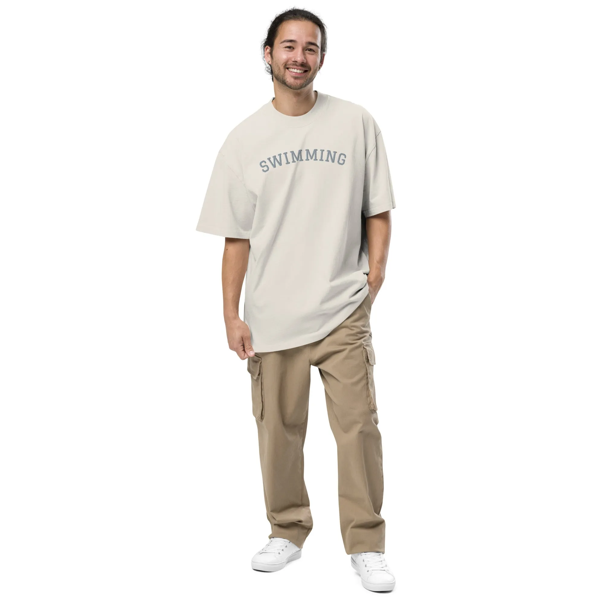 Swimming Oversized Embroidered T-shirt